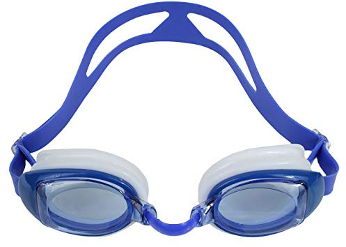 Water Gear Minnow Anti-Fog Swim Goggles - Competition Swimming Goggle for Boys & Girls - Comfortable and Great Fit (Blue, Blue)