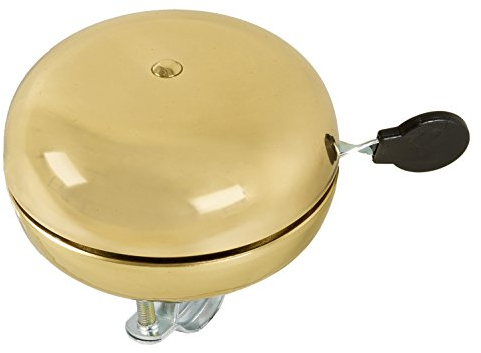 M-Wave Maxi Ding-Dong Fahrradglocke, Verschiedene Design, 80 Mm, Stahl, Gold