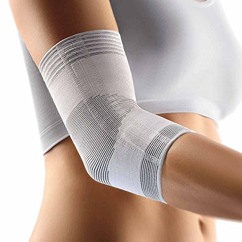 Bort Zweizug Ellenbogenbandage seitliche Stäbe Ellenbogen Bandage Stütze silber, XL