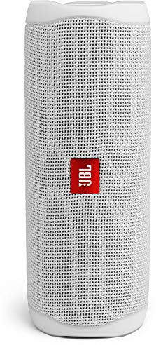 JBL Flip 5 – Enceinte Bluetooth portable robuste – Conception étanche pour piscine & plage – 12 heures d'autonomie – Son unique de JBL – Blanc