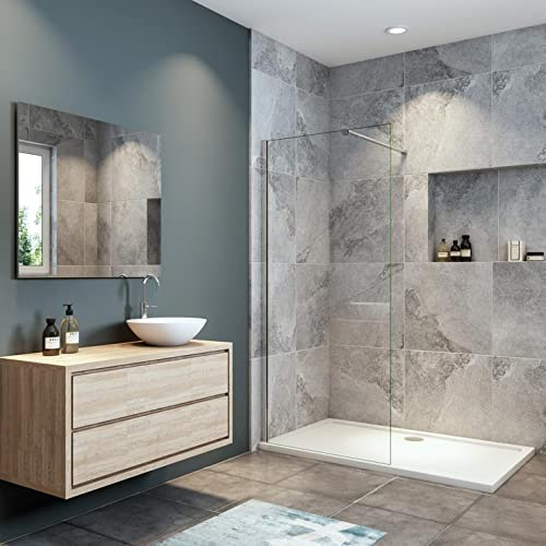 Mamparas de Ducha Pantalla Panel Fijo 8mm Antical - Barra 90cm - 70x190cm