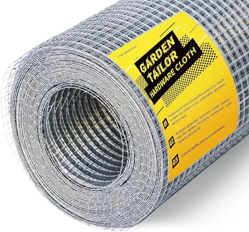 Hardware Cloth 1/4 inch 48 x 100 ft Wire Fencing: Galvanized Welded Garden Fence Roll Square Mesh 23 Gauge Chicken Rabbit Snake Cage Heavy Duty Welding Fencing