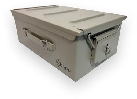 Reapr Steel Ammo Can, Heavy Duty Locking Metal Storage Box, Airtight