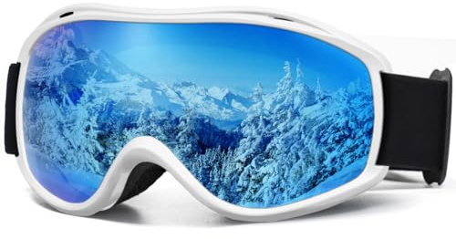 SPOSUNE OTG Ski Goggles Men Women, Over Glasses Anti Fog Snowboard Goggles, UV Protection Snow Goggles for Adult & Youth