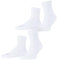 FALKE Unisex Socken Run Multipack U Sso Baumwolle Funktionsmaterial einfarbig 2 Paar, Weiß White 2000, 42-43