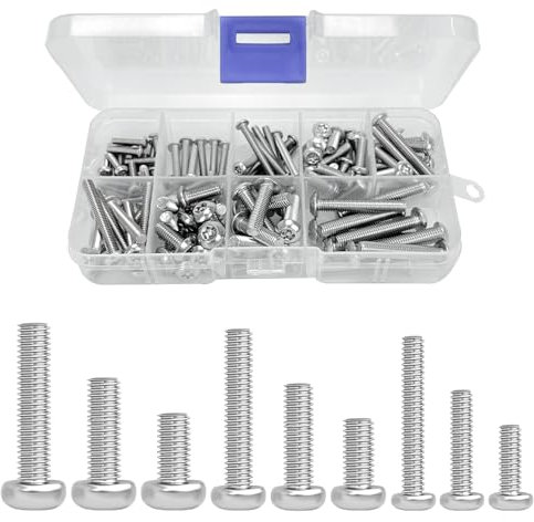 115 Stk Linsenkopfschrauben Torx (ISR), M3/ M4/ M5 Diebstahlsicherungsschraube, ISO 7380-Edelstahl A2 Linsenkopfschraube mit Innensechsrund, 304 Edelstahl Flachkopfschraube, Sicherheitschraube