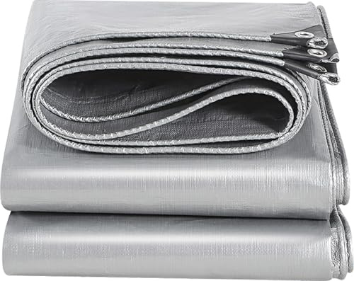 Telone Impermeabile per Esterno 2.5x3 m Telo Occhiellato Rinforzato in PE 160g/m² Copertura per Piscina Auto, Mobili da Giardino, Antipioggia e Antivento