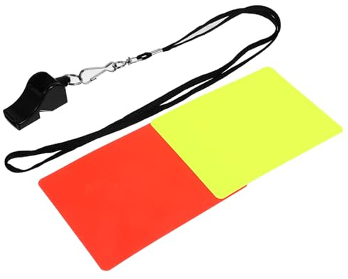 Alipis Set Arbitre Football Professionnel avec Cartons Rouge et Jaune et Sifflet Sport Léger et Compact pour Matchs Officiels