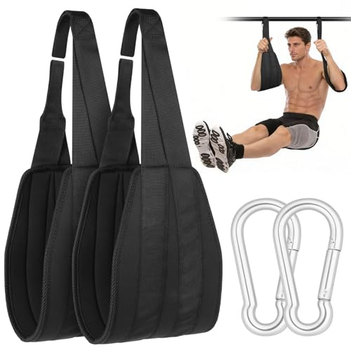 AUYAO Sling Trainer från remmar Slings 1 par magmuskelträning svart | Suspension Trainer armslingor magträning vadderad hängande armhävstång magmuskelöglor sling-tränare