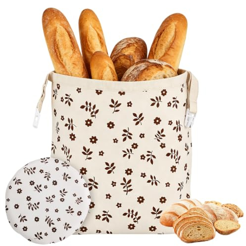 Tryora Sac à pain réutilisable en cire d'abeille pour pâte à sure, 43 x 33 cm