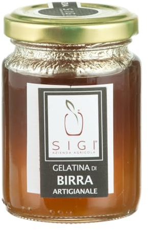 SIGI Azienda Agricola Jalea de cerveza | Sin colorantes, conservantes, aditivos químicos | 100% artesanal y natural | Hecho a mano, fabricado en Italia | Tarro de 110 g.