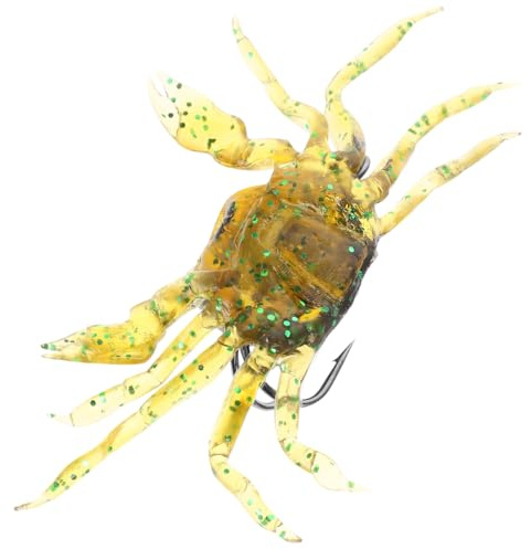 WINOMO Realistic Crab Figurine Models Artifical Plastic Crab Hand Painted Small Crab Figures Realistic Crab Artificial Crab Baits, Crab Lure with Sharp Hooks, fishing gear - bionic swimming bait