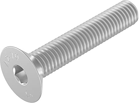 Vite a testa svasata SECCARO M10 x 55 mm, acciaio inox V2A VA A2, DIN 7991 / ISO 10642, esagono incassato, 20 pezzi