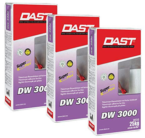 3 Säcke à 25 kg Klebstoff für Fliesen, Böden und Fassaden