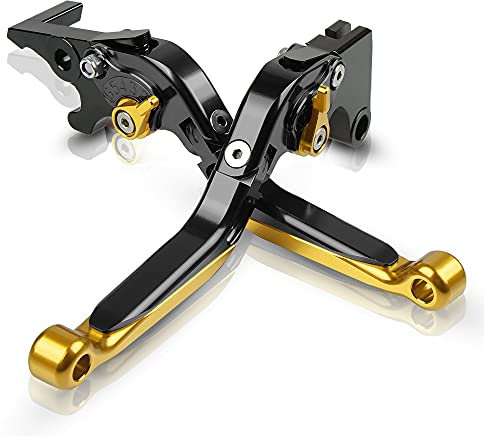 Universal Moto Palanca de Embrague de Freno Set para CB599 CB600F CB 599 CB 600 F CB919 CB900F CBR600F2.F3.F4.F4i CB400 CB400SF CB400VTEC (Negro+Amarillo)