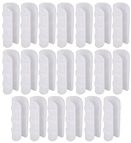 ZRSWV Lot de 20 clips pour film de serre - 25 mm - Blanc