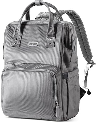 Sunveno Samt-Nähte Wickeltaschen-Rucksack, Große Kapazität Tragetasche, Schulter Windeltaschen-Organizer für die Babypflege mit isolierten Taschen, wasserdichtes Gewebe (Dark Gray)