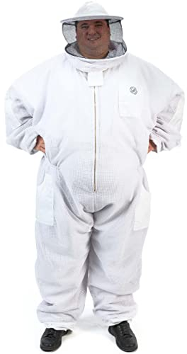 Humble Bee Plus 420 Atmungsaktiver Imkeranzug mit Rundschleier, Khaki