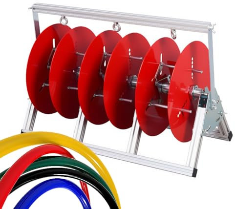 Kabelrulle tom, tom kabelupprullare, vidga och tjockna vikningsdesign, justerbar vinkel, justerbar gängring Wire Pay-off Rack, pay-off enhet, elektrikerns trådutlösningsenhet 3plates