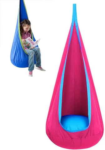 HFDJRWK Chaise Hamac Suspendue for Tout-Petits Pod Swing Combine Détente Et Divertissement, Tente Suspendue Confortable for Les Chambres Et L'extérieur(Red)