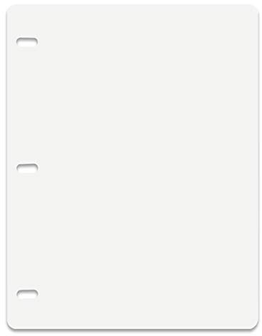 Ruby Paulina Sheet Lifters – Portrait, 8.5 x 11 Plastic Page Lifter Sheets for 3 Ring Binders – Pack of 10, White, Acid-Free, Lightweight Binder Accessories for Letter Size Pages