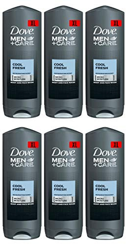 Dove Men Plus Care Cool Fresh Shower Gel Pack of 6 x 0.4 L)