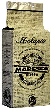 Caffè Maresca: il gusto della differenza.Miscela Mokapiù, 4 confezioni da 250 gr sottovuoto.Caffè macinato per la moka