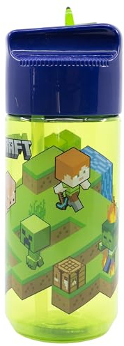 Stor Minecraft 430 ml återanvändbar tritan vattenflaska för barn