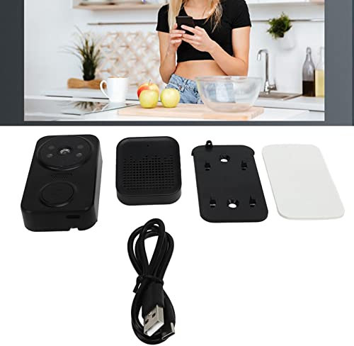 WiFi Video Türklingel, Intelligente Drahtlose Türklingelkamera, HD Infrarot Nachtsicht Sicherheitstürklingel, 2 Wege Ton Türklingel für das Haussicherheitssystem