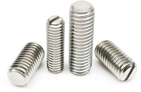 5/10pcs M1.2 M1.4 M1.6 M2 M2.5 M3 M4 M5 M6 M8 A2 304 In Acciaio Inox Intaglio a Testa Slot Piatto End Point Set Vite Senza Testa Grano Bullone (Color : 4mm_10pcs M1.4)