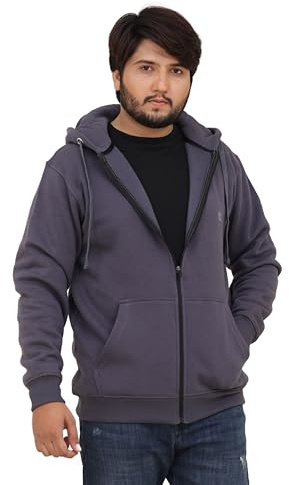 Bahob® Men's Hoodies Zip Up Sweatshirt Jackets Lightweight Long Sleeve Zipped Hoodie Jumper Tops Sweater Hoodies for Men S-3XL (MFZH-158-B, 3XL)