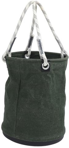 Kadimendium Seau en Toile Robuste avec capacité de de 30 Kg, Mini Organisateur D'outils Portable pour les Chantiers de Construction et L'entretien des Bâtiments, Stockage Pliable (Vert)