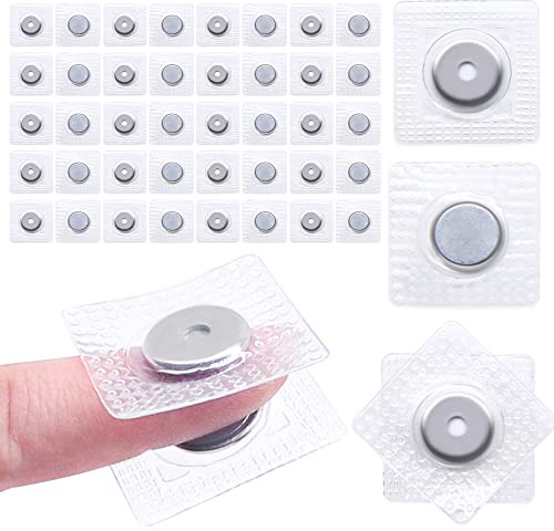 Jamsinmu Sömnad Magneter Sömnad Magnetlås PVC Synliga Magnetknappar för Sytyg, Gardiner, Klädväskor Silver-Y1520