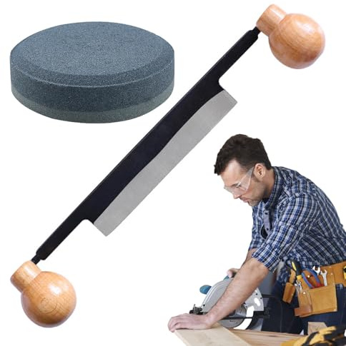 usefulbeauty Outil de Travail du Bois de Coupe-Dessin, Coupe-Rasage à tirage Droit - Outil d'écorçage à Double poignée pour enlever l'écorce - Outil de Travail du Bois grattoir à tirage Droit pour Le