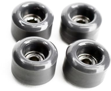 SPITBOARDS fingerboard uretanhjul 60D med riktiga kullager professionell CNC-kvalitet – grå