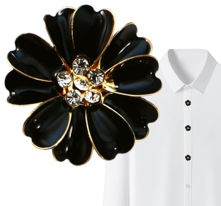 Bottoni Bottoni | Pulsante camicia rimovibile per camicie Coperture Manicotto Manicotto Copricapo Fiori Design Rimovibile per Camicette Vestiti Decorazione Natale DIY