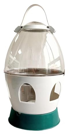 drburpily Abreuvoir pour cailles, Poules, Oiseaux, perroquets, perruches, Distributeur d'eau Portable pour Jardin, Gris, 2L