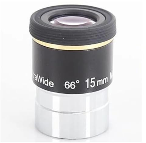 Accesorio for telescopio astronómico con Ocular Ultra Gran Angular de 66 Grados 1,25 Pulgadas, UW6 mm, UW9, UW15 y UW20 Piezas para telescopio astronómico(UW15mm)