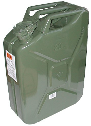 Jerrican 20L - Jerrican Métal - Verrouillage à Goupille - Traitement Intérieur Antirouille - Norme UN Transport de Matières Dangereuses