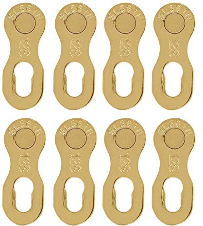 4 Pares de Piezas de Conector de Cadena de Bicicleta de Acero de 12 velocidades eslab¨®n perdido Accesorio de Ciclismo de eslab¨®n de Cadena Bickcly(Oro)
