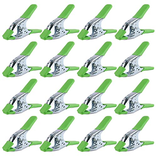 SWANLAKE 16-Piece 6 inch Spring Clamp, Heavy Duty Metal Spring Clamps, Backdrop Clips, 2.4 inch Jaw Opening