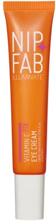 Nip+Fab Vitamin C Fix Eye Cream 10% 0.5 fl oz | with Peptides, Caffeine and Niacinamide for Smoother, Brighter Under Eye Skin | 3 Forms of Vitamin C