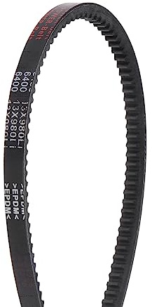 sourcing map 13x980 Cogged V-Belts AX Section Drive Raw Edge Belt 980mm Inner Girth 13mm Width 8mm Thickness EPDM for Power Transmission