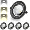 BOSITE 4er LED Einbaustrahler Dimmbar Schwarz,6W LED Spots Dimmbar, Deckenstrahler LED Schwenkbar, 3000K/4000K/6000K, Downlight für Küche Wohnzimmer Schlafzimmer Bad
