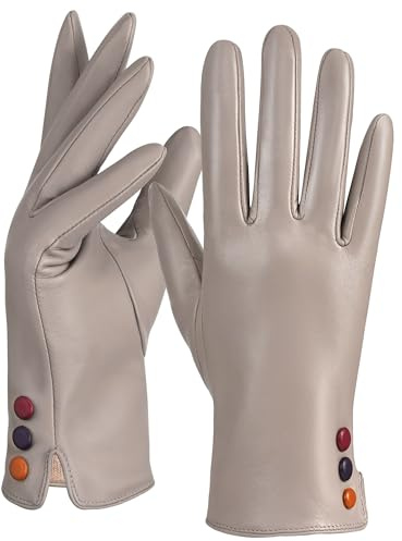 GSG SINCE 1998 Gants en Cuir pour Femme Hiver en Mouton