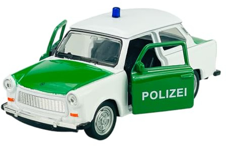 Welly Trabant Trabbi 601 Limousine Polizei Grün Ca 1/34-1/39 Metal Modell Auto Die Cast Neu im Kasten