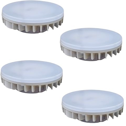 Kanlux 9W GX53 LED Light Bulb Daylight White 6000K Non Dimmable No Flicker 9W = 100W GX53 Halogen 4-Pack Disc Light Bulb Under Cabinet Kitchen Lightig Super Bright 600lm