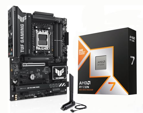 Micro Center AMD 9800X3D Processor with ASUS TUF Gaming B850 PL Motherboard | CPU Motherboard Combo, AI Ready, 14+2+1 80A Stages, DDR5, PCIe 5.0, Wi-Fi 7, USB 20Gbps Type-C, BIOS Flashback