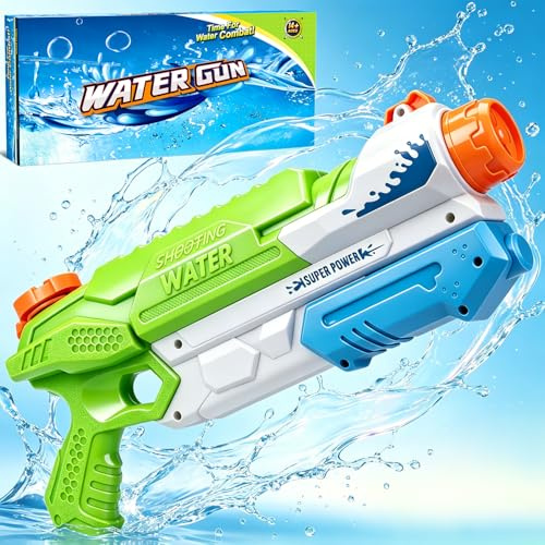 Vattenpistol för Barn Och Vuxna - Water Gun Roliga Presenter, Vattenpistol för Utomhusträdgårdsfester, Sommarfester, Poolfester, Strand, Grön