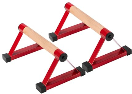 FHGSPQWM 2 empuñaduras de empuje resistentes con mango de madera gruesa y capacidad de peso de 600 libras para entusiastas del fitness, soportes ergonómicos para flexiones